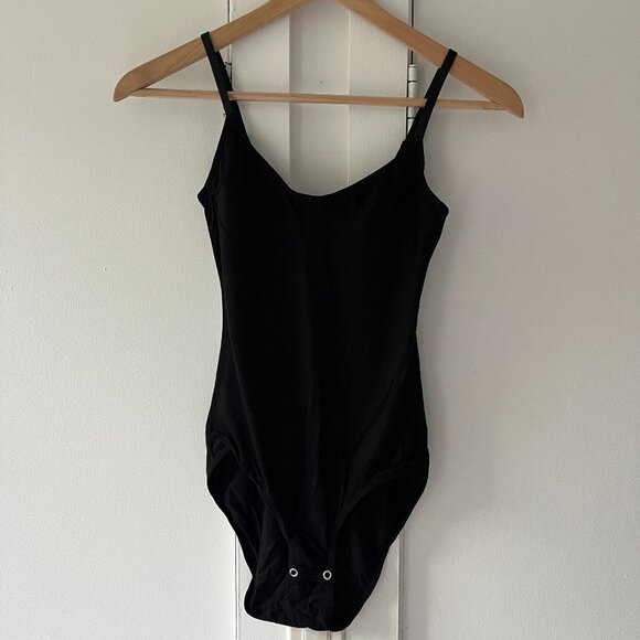 Baserange Bamboo Corset Bodysuit Leotard - Black - Size M - Picture 1 of 7